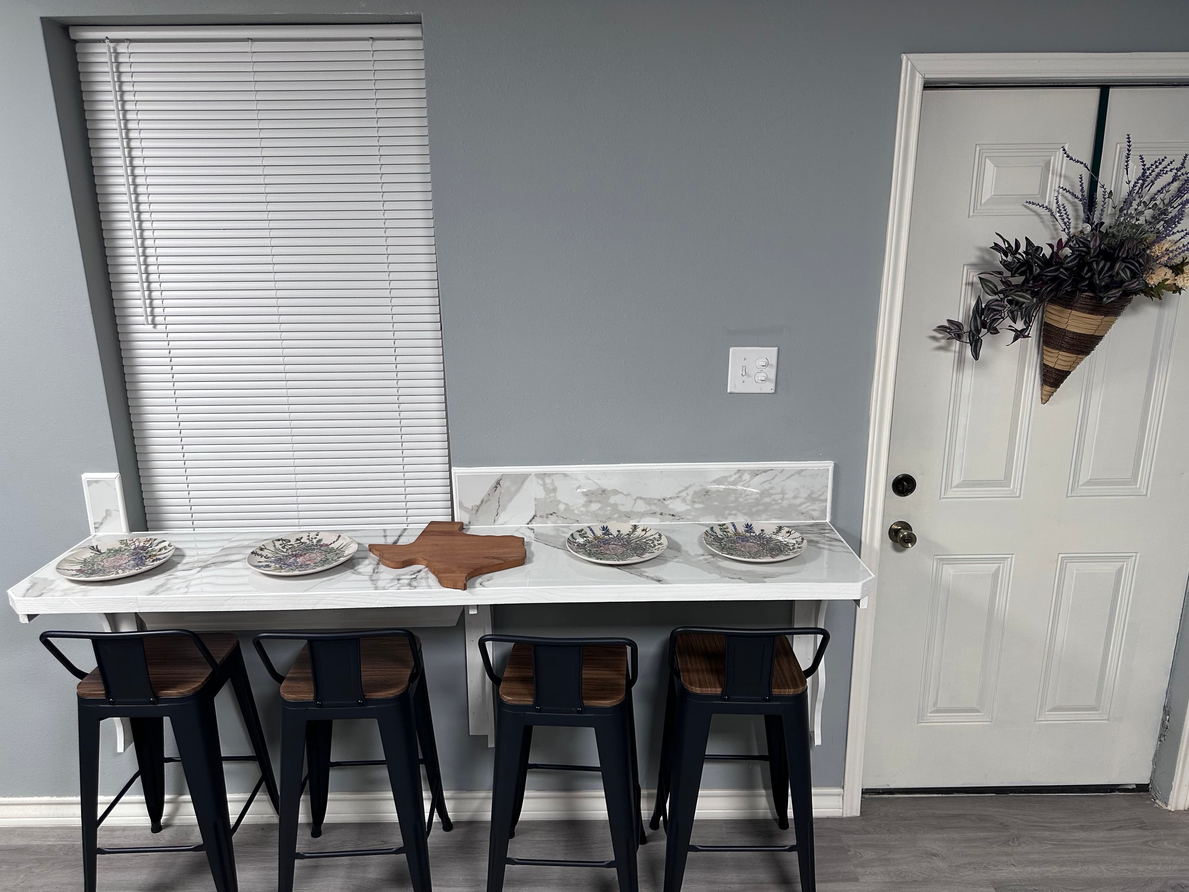 Apartment kitchen and dining counter